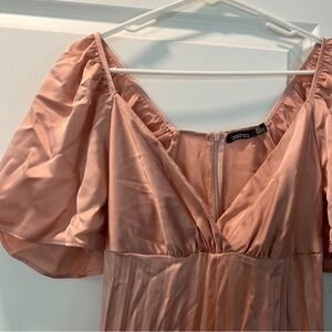 BOOHOO Pink Maxi Bridesmaid wedding party sunday dress